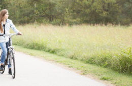 girl on bicycle