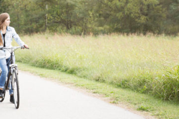 girl on bicycle