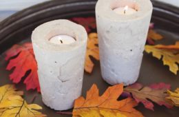 cement candle holders diy
