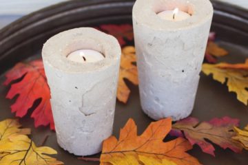 cement candle holders diy