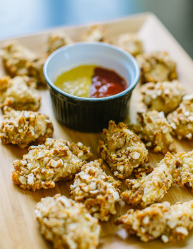 Pretzel Chicken Nuggets