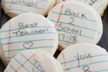 notebook back to school cookies