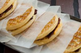 Bacon Egg and Cheese Waffles