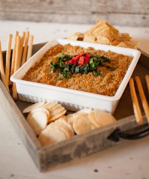 artichoke dip platter