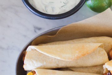 sweet potato black bean taquitos